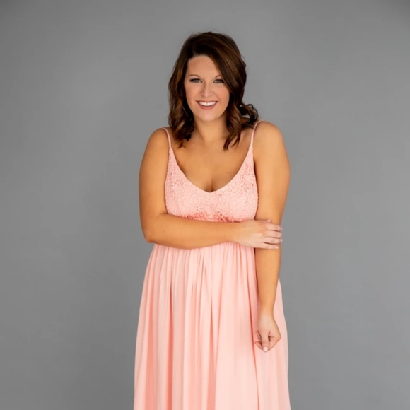 ONCE IN A LIFETIME LIGHT PINK MAXI DRESS - Picture 3 of 6